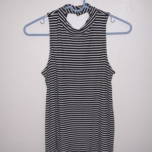 Striped Collared Tank Top